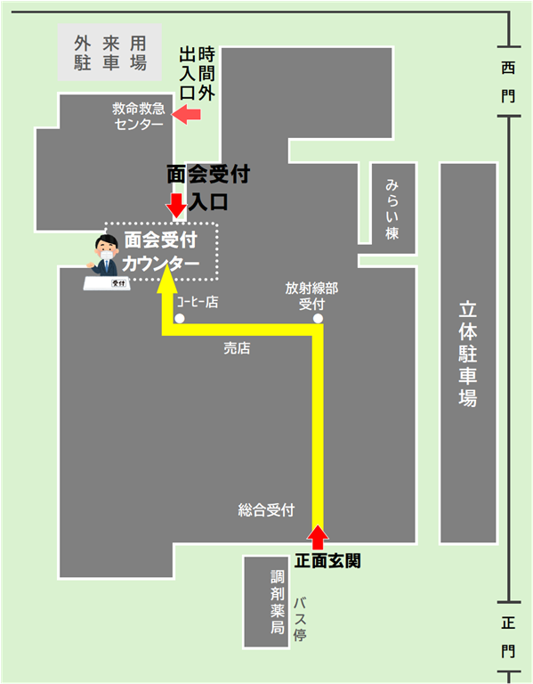 受付場所地図（院内）