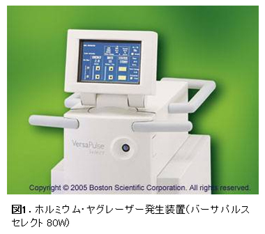 図1.ホルミウム・ヤグレーザー発生装置(バーサパルス セレクト 80W)